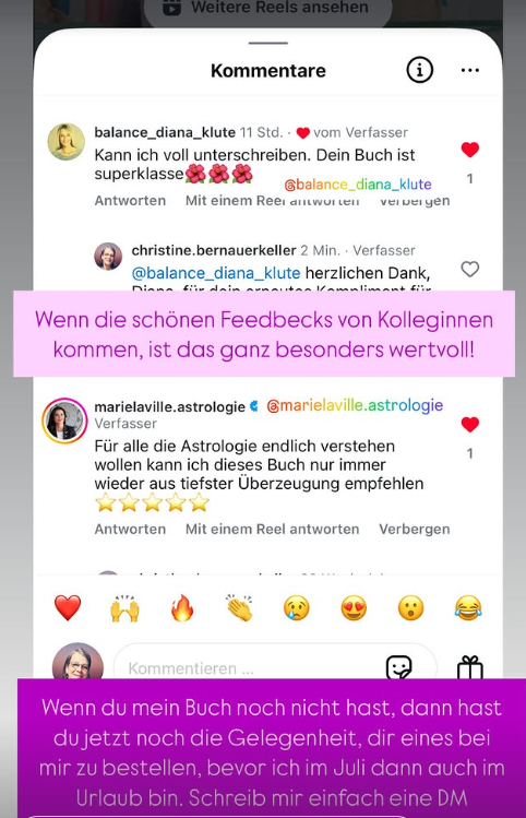 Kommentare mit positivem Feedback zum Buch